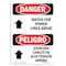 Signmission OSHA Sign, Watch For Power Lines Above Bilingual, 18in X 12in Alum, 12" W, 18" L, Spanish OS-DS-A-1218-VS-1708 - alternate 1